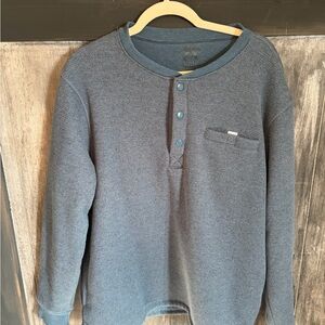 Men's Slate Blue Long Sleeve Henley
